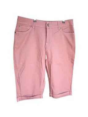 Nine West Pink Denim Capris Size 8/28 EUC